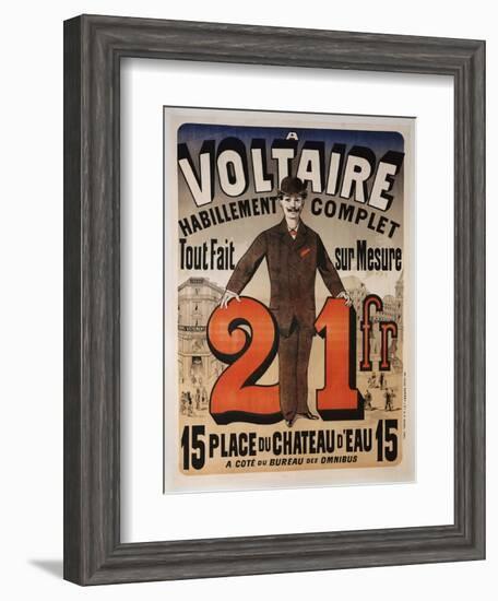 Poster Advertising 'A Voltaire', C.1877-Jules Chéret-Framed Giclee Print