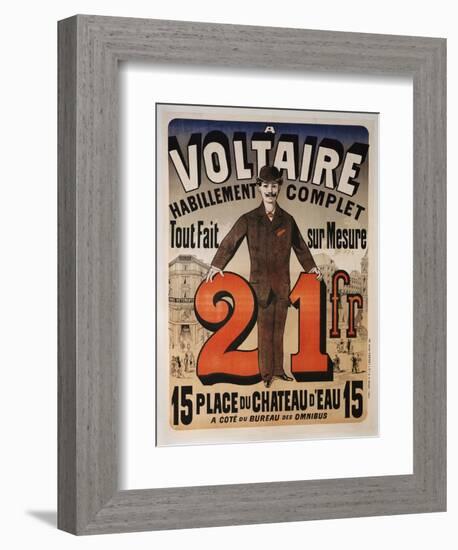 Poster Advertising 'A Voltaire', C.1877-Jules Chéret-Framed Giclee Print