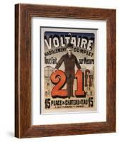 Poster Advertising 'A Voltaire', C.1877-Jules Chéret-Framed Giclee Print