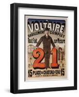 Poster Advertising 'A Voltaire', C.1877-Jules Chéret-Framed Giclee Print