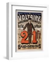 Poster Advertising 'A Voltaire', C.1877-Jules Chéret-Framed Giclee Print