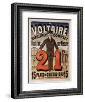 Poster Advertising 'A Voltaire', C.1877-Jules Chéret-Framed Giclee Print