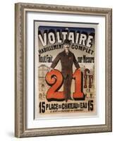 Poster Advertising 'A Voltaire', C.1877-Jules Chéret-Framed Giclee Print
