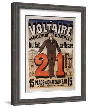 Poster Advertising 'A Voltaire', C.1877-Jules Chéret-Framed Giclee Print