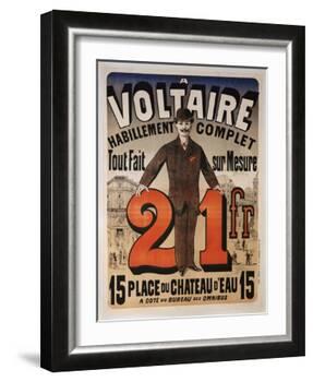 Poster Advertising 'A Voltaire', C.1877-Jules Chéret-Framed Giclee Print