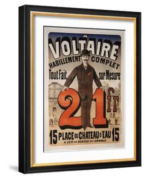 Poster Advertising 'A Voltaire', C.1877-Jules Chéret-Framed Giclee Print