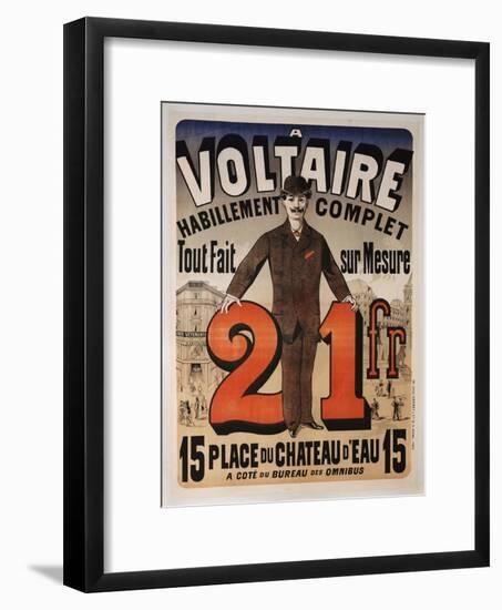 Poster Advertising 'A Voltaire', C.1877-Jules Chéret-Framed Giclee Print