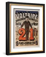 Poster Advertising 'A Voltaire', C.1877-Jules Chéret-Framed Giclee Print