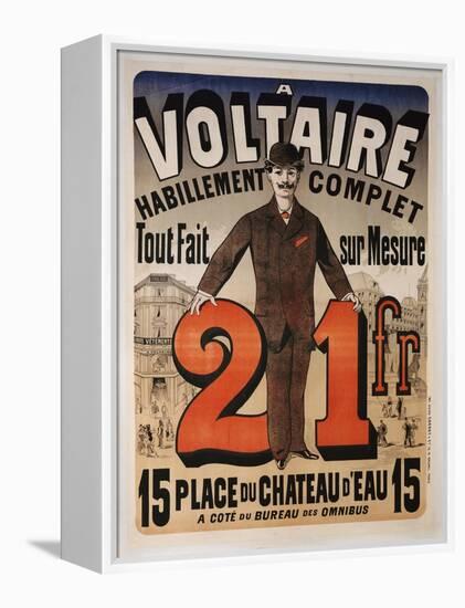 Poster Advertising 'A Voltaire', C.1877-Jules Chéret-Framed Premier Image Canvas