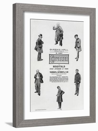 Poster Advertising Albert Chevalier's Recital at the Queen's Hall (Engraving)-English-Framed Giclee Print