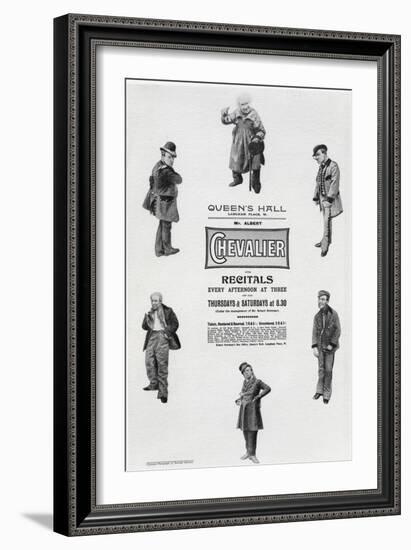 Poster Advertising Albert Chevalier's Recital at the Queen's Hall (Engraving)-English-Framed Giclee Print