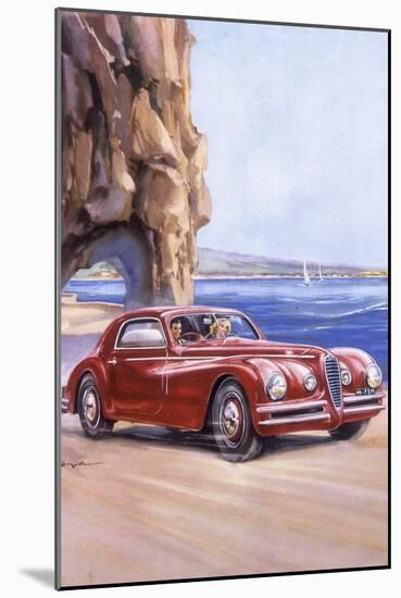 Poster Advertising an Alfa Romeo 6C 2500 Super Sports, 1948-null-Mounted Giclee Print