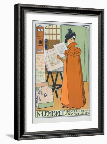 Poster Advertising Art Shop, Brussels, 19Th Century-Theo Van Rysselberghe-Framed Giclee Print