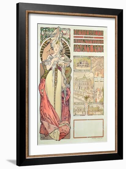 Poster Advertising 'Austria at the International Exposition, Paris 1900', 1900-Alphonse Mucha-Framed Giclee Print