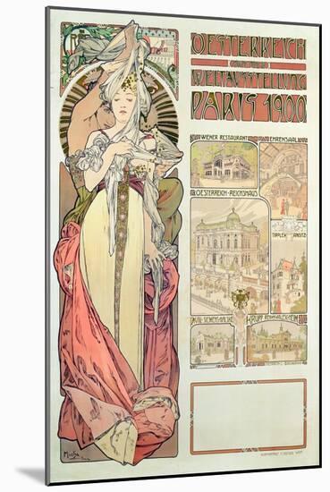 Poster Advertising 'Austria at the International Exposition, Paris 1900', 1900-Alphonse Mucha-Mounted Giclee Print