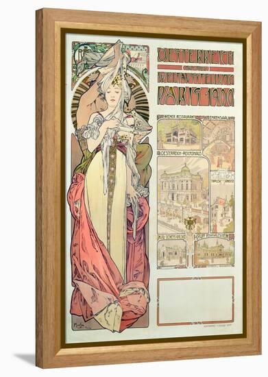 Poster Advertising 'Austria at the International Exposition, Paris 1900', 1900-Alphonse Mucha-Framed Premier Image Canvas