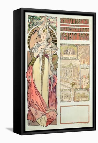 Poster Advertising 'Austria at the International Exposition, Paris 1900', 1900-Alphonse Mucha-Framed Premier Image Canvas