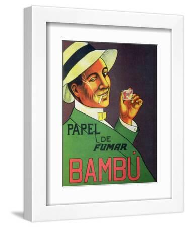 Poster Advertising Bambu Cigarette Papers, 1920 Giclee Print
