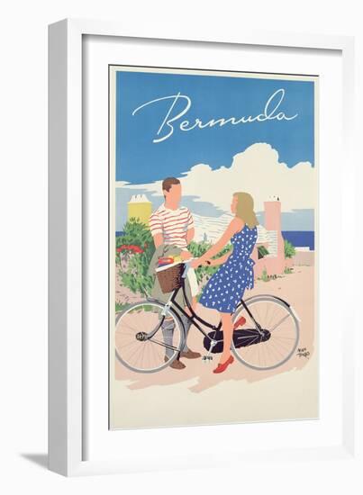 Poster Advertising Bermuda, c.1956-Adolph Treidler-Framed Giclee Print