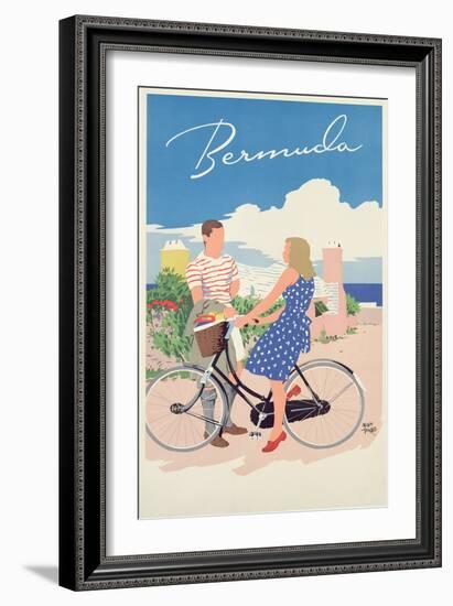 Poster Advertising Bermuda, c.1956-Adolph Treidler-Framed Giclee Print