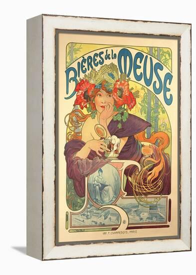 Poster Advertising 'Bieres De La Meuse', 1897-Alphonse Mucha-Framed Premier Image Canvas