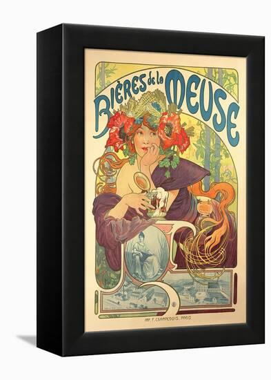 Poster Advertising 'Bieres De La Meuse', 1897-Alphonse Mucha-Framed Premier Image Canvas