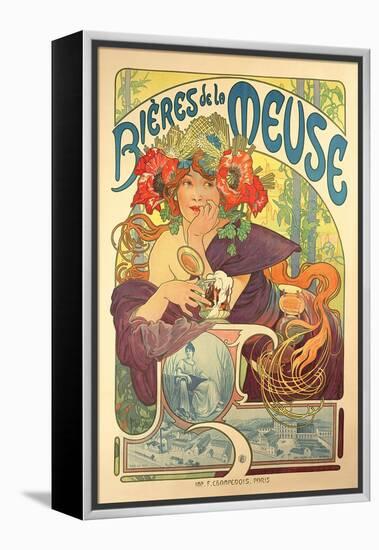 Poster Advertising 'Bieres De La Meuse', 1897-Alphonse Mucha-Framed Premier Image Canvas