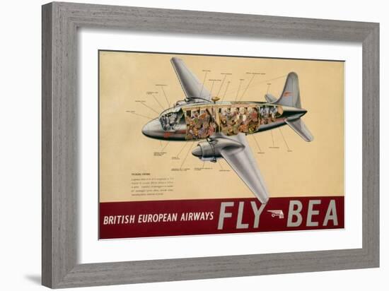 Poster Advertising 'British European Airways', C.1950-null-Framed Giclee Print