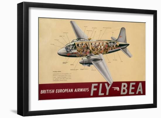 Poster Advertising 'British European Airways', C.1950-null-Framed Giclee Print