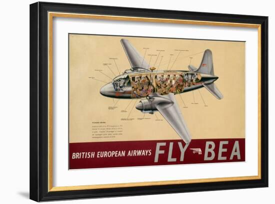 Poster Advertising 'British European Airways', C.1950-null-Framed Giclee Print