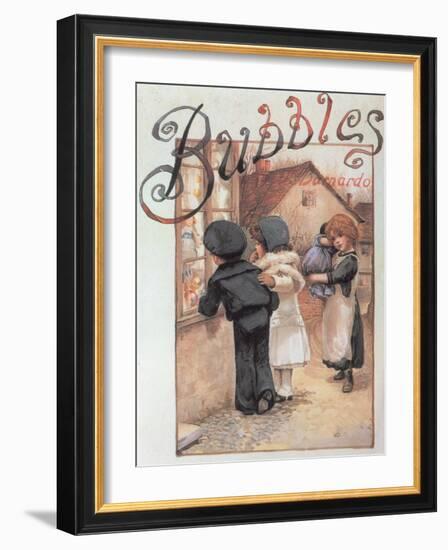 Poster Advertising 'Bubbles' Magazine-null-Framed Giclee Print