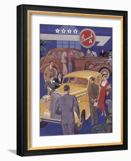 Poster Advertising Buick Cars, 1936-null-Framed Giclee Print