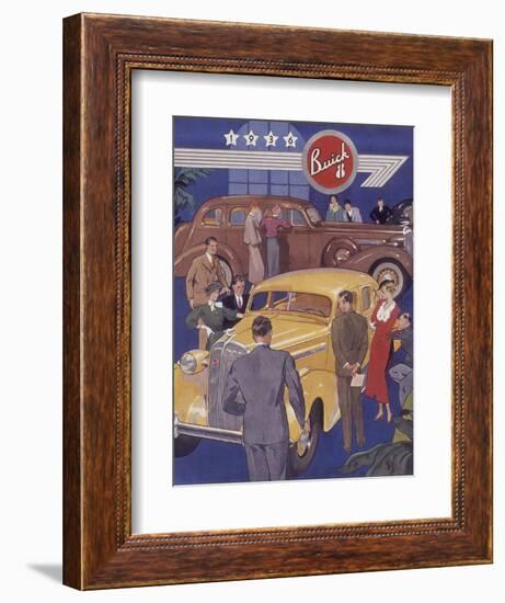 Poster Advertising Buick Cars, 1936-null-Framed Giclee Print