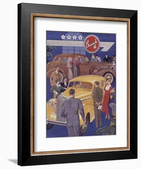 Poster Advertising Buick Cars, 1936-null-Framed Giclee Print