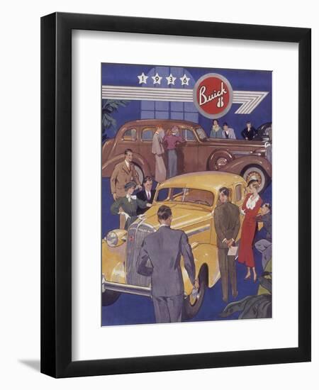 Poster Advertising Buick Cars, 1936-null-Framed Giclee Print