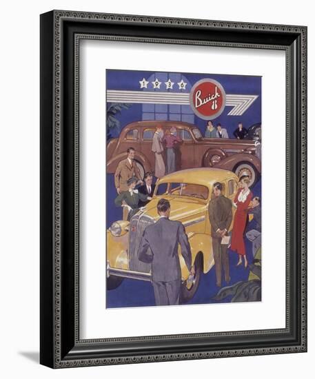 Poster Advertising Buick Cars, 1936-null-Framed Giclee Print