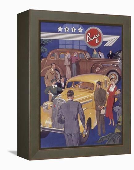 Poster Advertising Buick Cars, 1936-null-Framed Premier Image Canvas