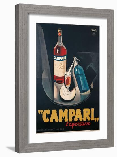 Poster Advertising Campari Laperitivo-Marcello Nizzoli-Framed Premium Giclee Print