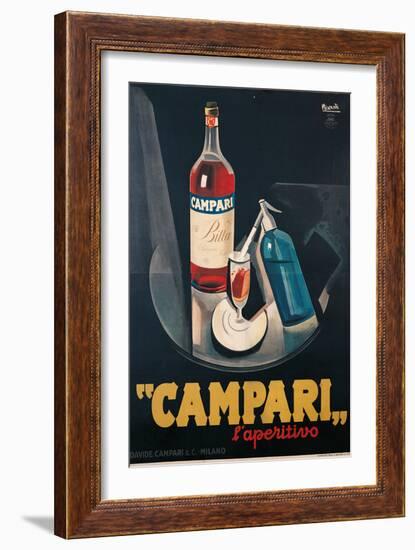 Poster Advertising Campari Laperitivo-Marcello Nizzoli-Framed Premium Giclee Print