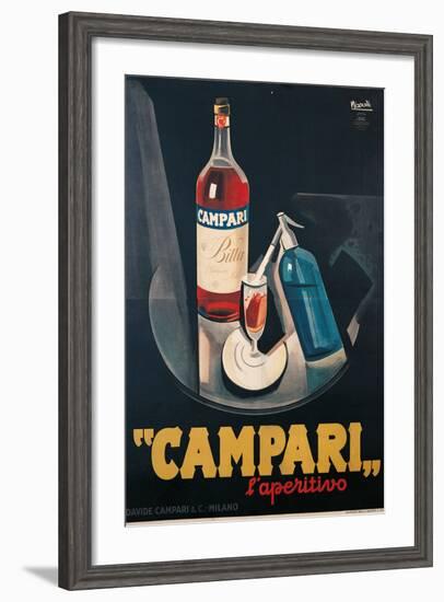 Poster Advertising Campari Laperitivo-Marcello Nizzoli-Framed Giclee Print