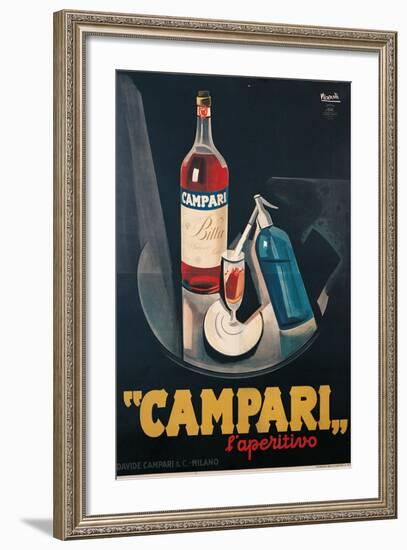 Poster Advertising Campari Laperitivo-Marcello Nizzoli-Framed Giclee Print