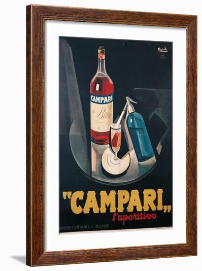 Poster Advertising Campari Laperitivo-Marcello Nizzoli-Framed Giclee Print