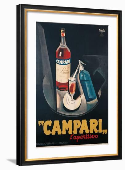 Poster Advertising Campari Laperitivo-Marcello Nizzoli-Framed Giclee Print