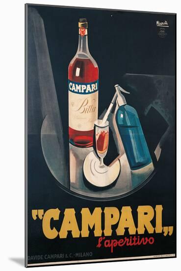 Poster Advertising Campari Laperitivo-Marcello Nizzoli-Mounted Giclee Print