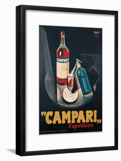 Poster Advertising Campari Laperitivo-Marcello Nizzoli-Framed Giclee Print