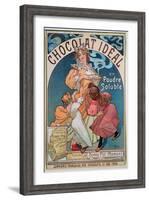 Poster Advertising 'Chocolat Ideal', 1897-Alphonse Mucha-Framed Giclee Print