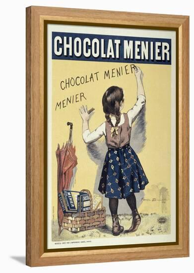 Poster Advertising Chocolat Menier, 1893-Firmin Bouisset-Framed Premier Image Canvas