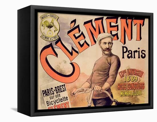 Poster Advertising Clement Bicycles, 1889 (Colour Litho)-French-Framed Premier Image Canvas