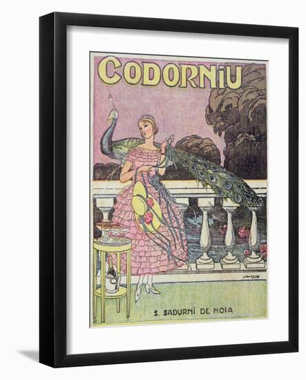 Poster Advertising Codorniu Champagne, 1924-Juan Llaverias Llabro-Framed Giclee Print