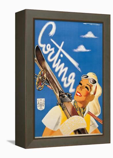 Poster Advertising Cortina DAmpezzo-Franz Lenhart-Framed Premier Image Canvas